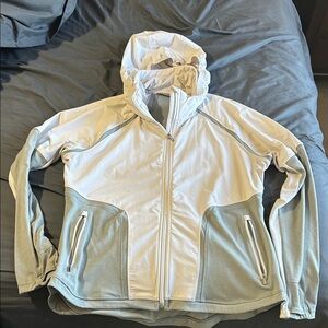 Athleta White and Gray Women's Jacket